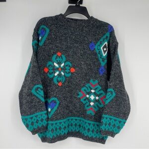Vintage Colorful abstract 80s sweater